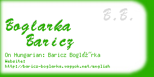boglarka baricz business card